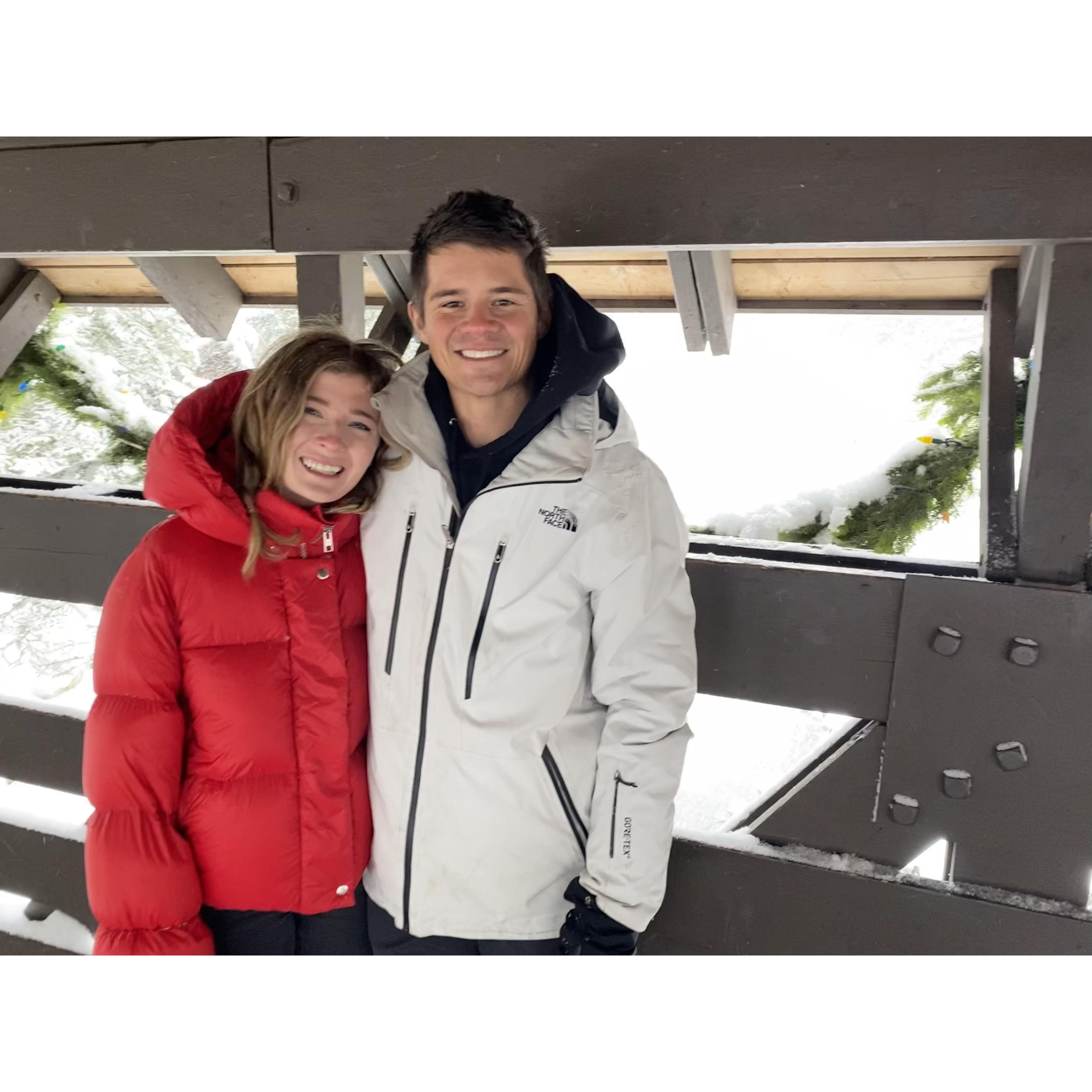 This was taken after an amazing day of skiing at Vail! It was so cold and almost everyone left the mountain at lunch so we had the afternoon to ourselves!