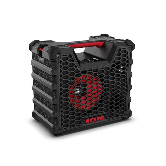 Ion Audio Tailgater Tough - Rugged Portable All-Weather Wireless Bluetooth Speaker, IPX5 Water-Resistant, Outdoor Weather-Resistant Speaker (Renewed)