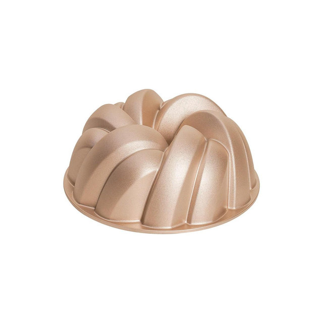 NutriChef Extra Thick Cast Aluminum Cascade Fluted Cake Pan Baking Pan, 2 Layers Non-stick Coating For Easy Release, Baking Supplies