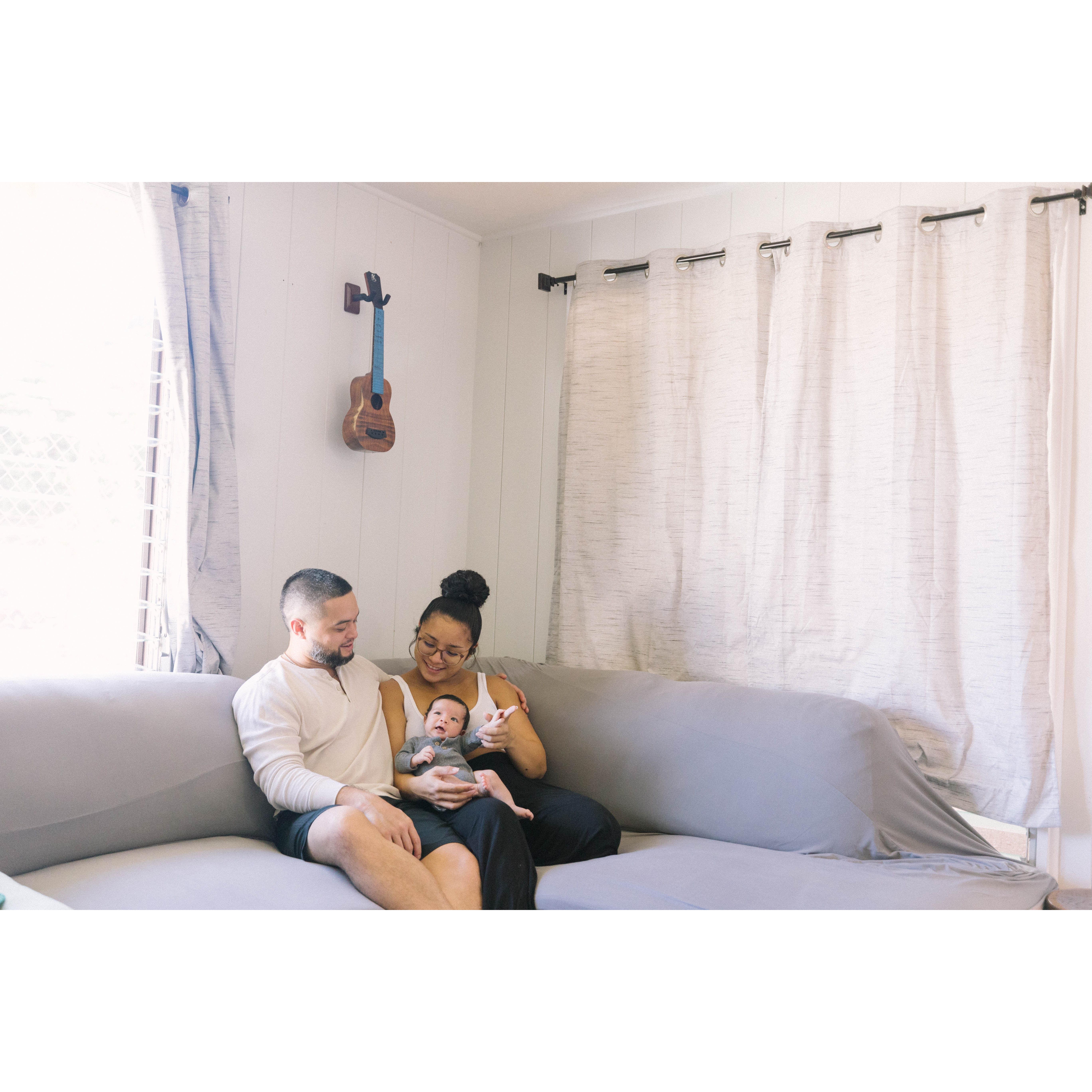 Our little family in our little home (minus Baben)