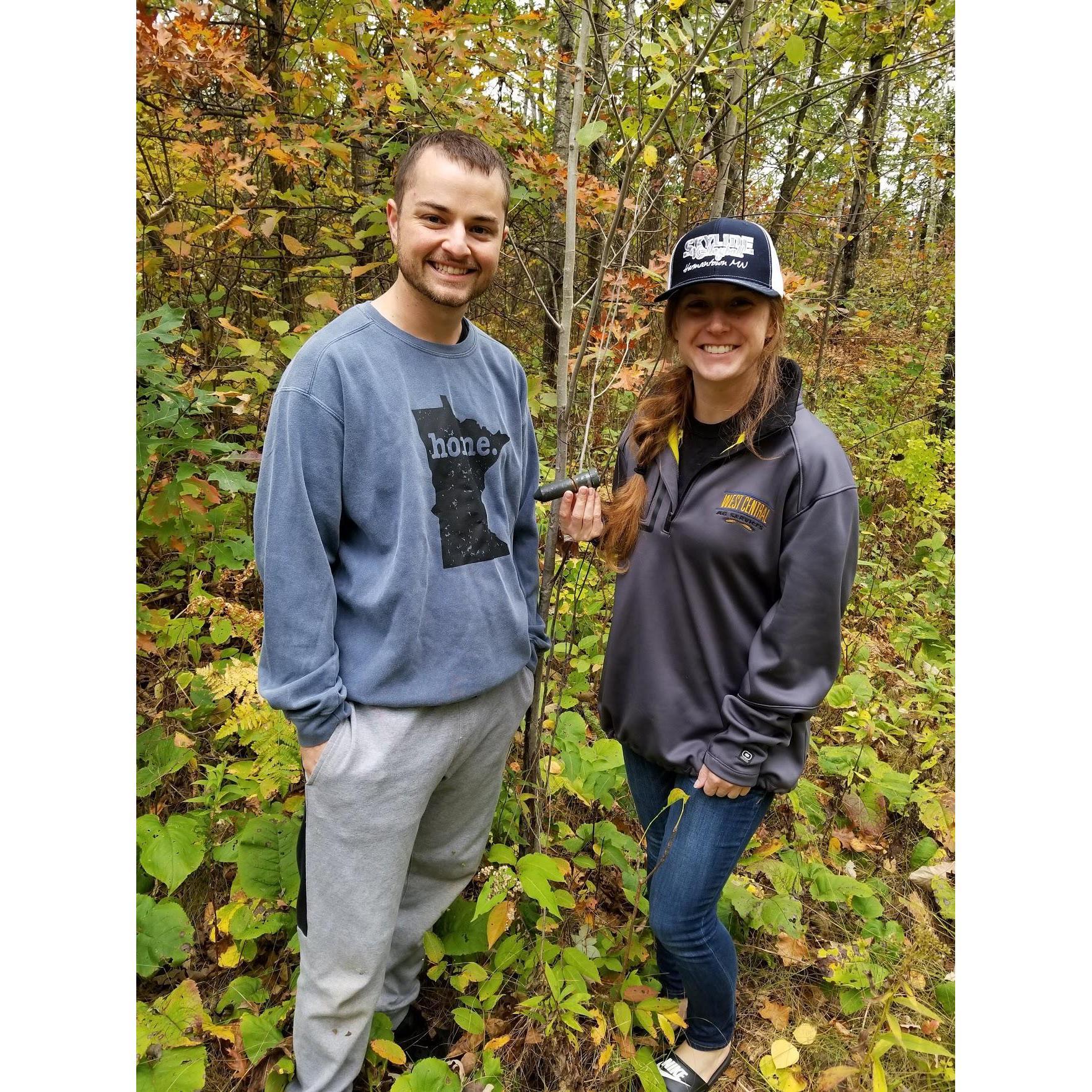 We found our first Geocache! Walker, September 2018
