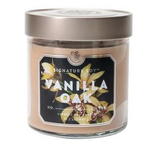 15.2oz Glass Jar Candle Vanilla Oak - Signature Soy