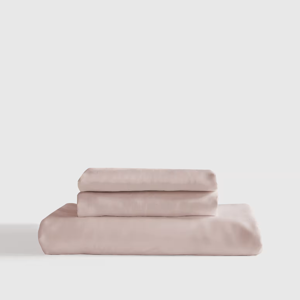 Bamboo Fitted Sheet Set in Soft Blush