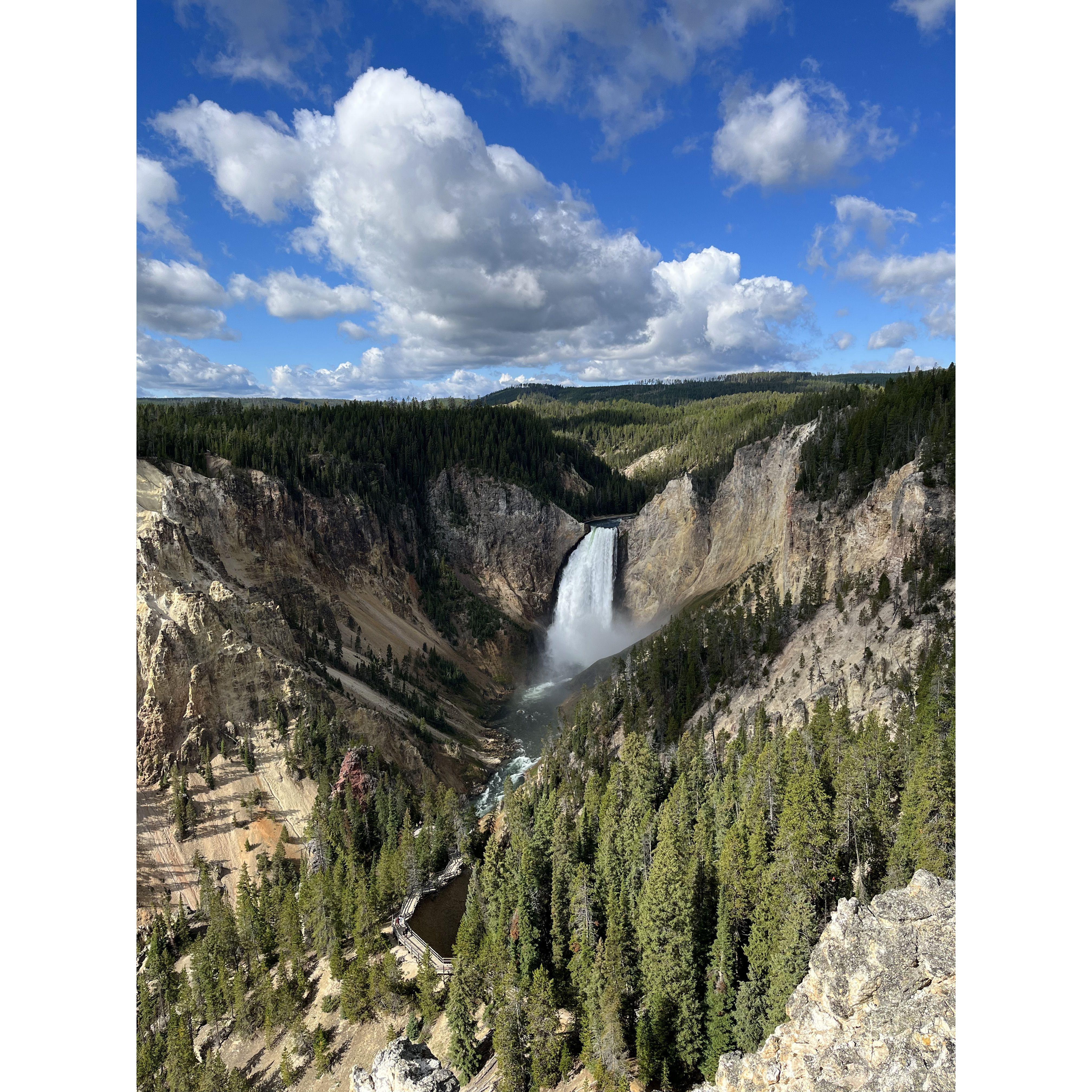 We chased some waterfalls together. This was the Grand Canyon of the Yellowstone on August 23, 2023