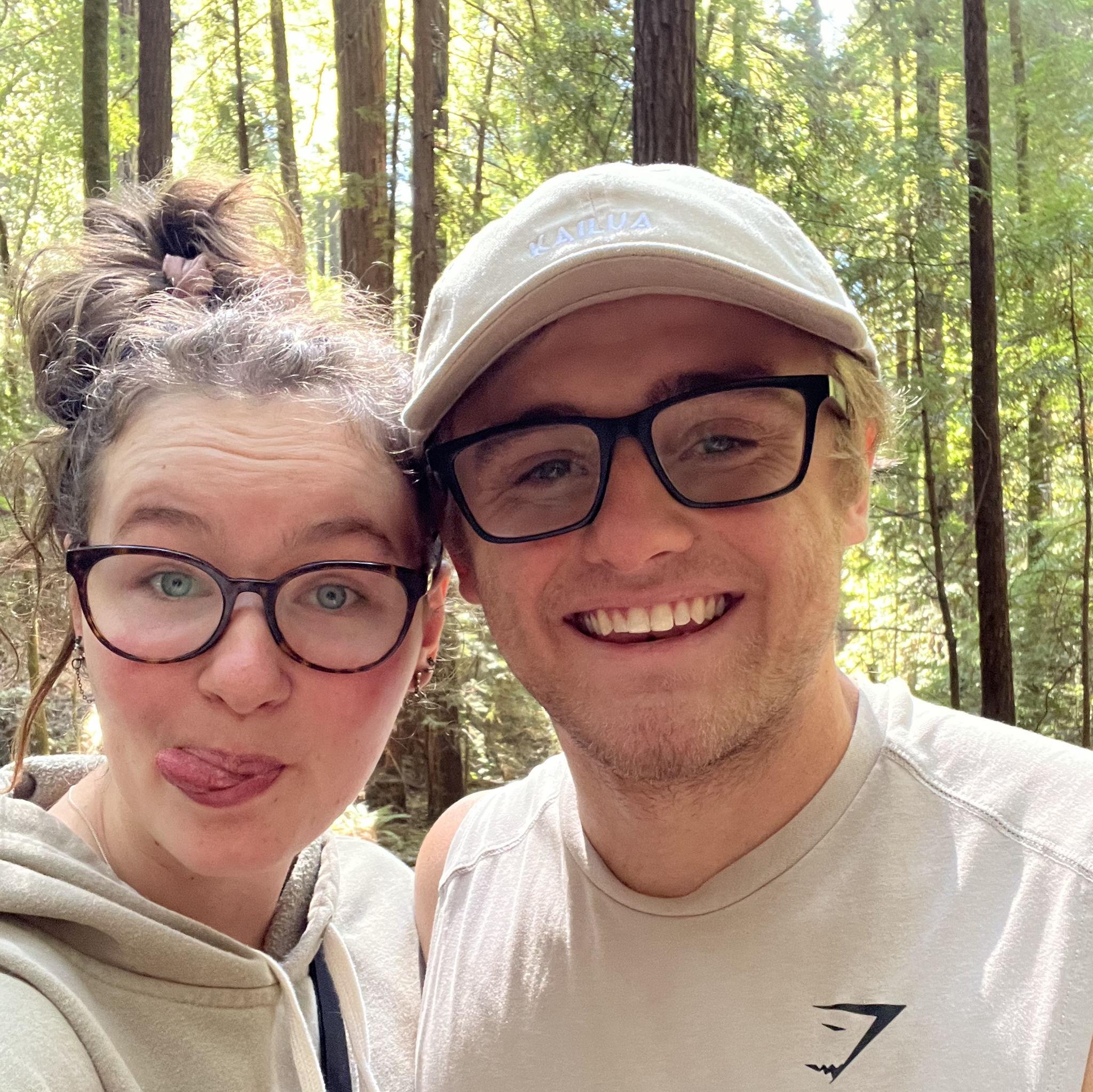 One of our many hikes through the redwoods.