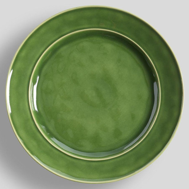 Cambria Stoneware Dinner Plates, 10 3/4", Set of 4 - Green