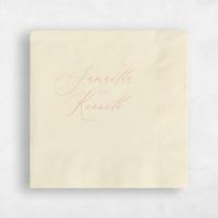 Beige Wedding Napkin - Signature Script
