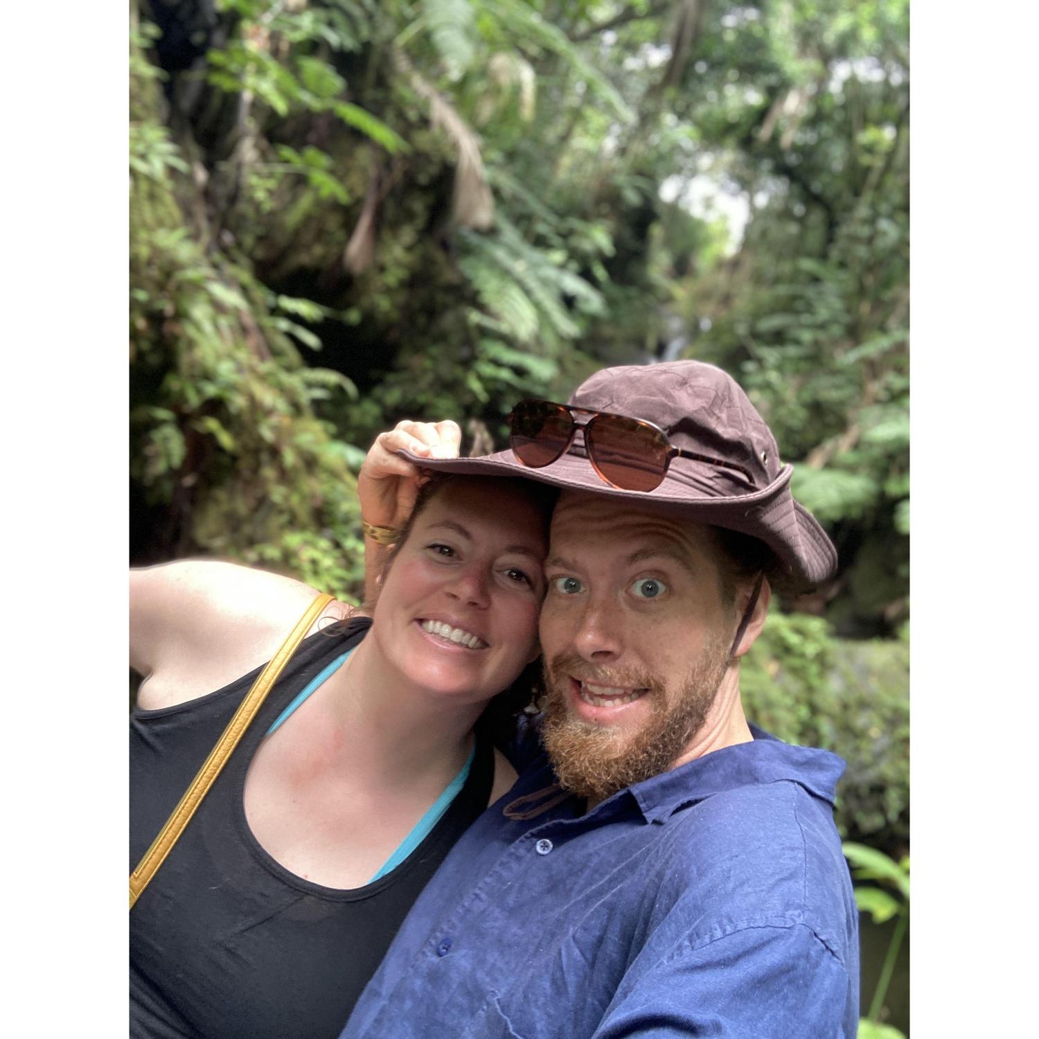 In the rainforest in Hawaii!
