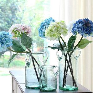 Yiwu Bi Xuan Glass and home decoration Import & Export Co., Ltd - Noah Decoration Hand-Blown and Handmade Double Ear Stained Bubble Glass Flower and Filler Vase for Home and Wedding Indoor and Outdoor Decoration Medium