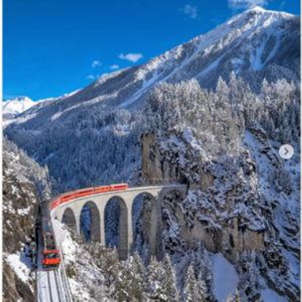 Glacier Express from St. Moritz to Zermatt