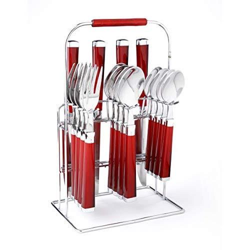 Cambridge Silversmiths 242616MD4R Temptation Red 16-Piece Flatware Set Rack