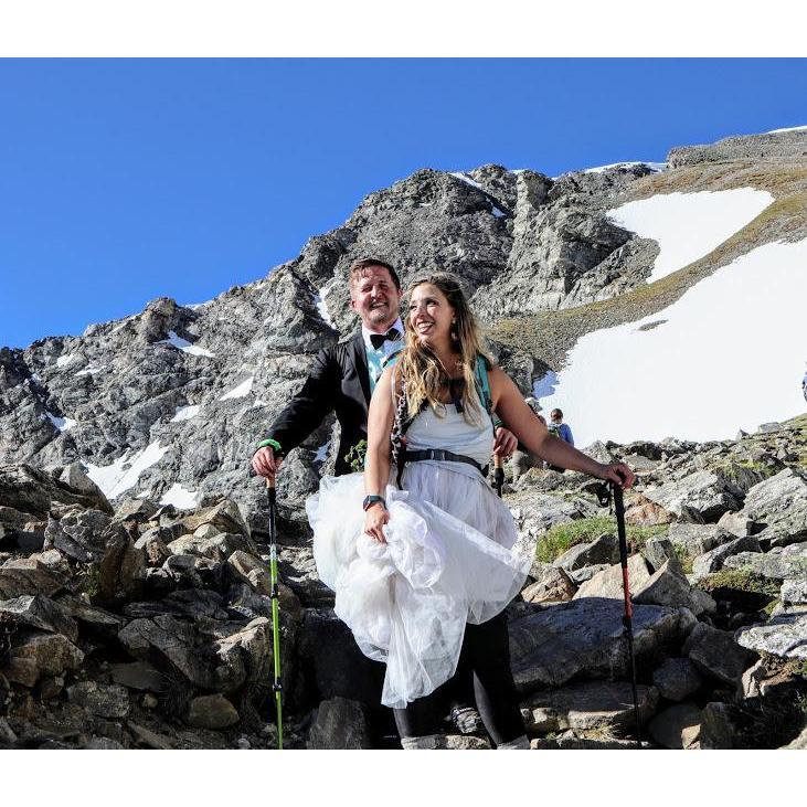 The Hike down as husband and wife!