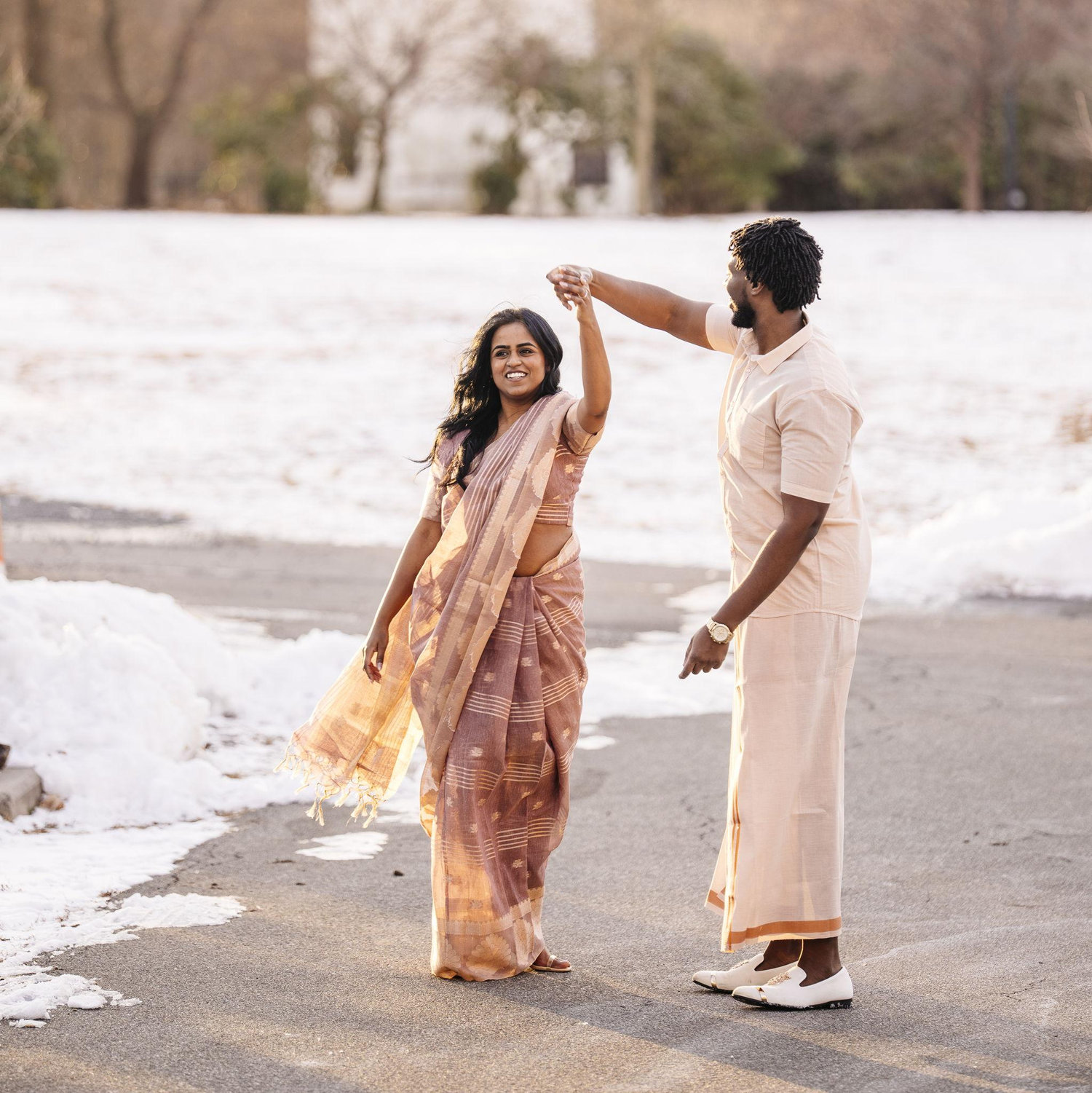 Warm smiles but frozen feet!!