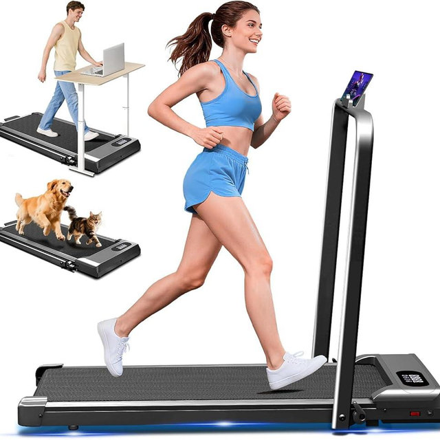 Walking Pad with Incline, 2.5HP Walking Pad Treadmill, 3 in 1 Portable Under Desk Treadmills for Home Small Space, Foldable Folding Home Treadmill with Remote Control, 350LBS Capacity