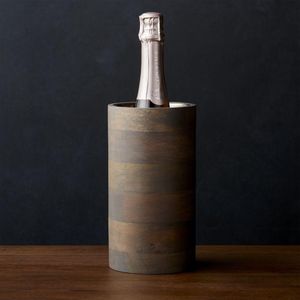 Brooks Grey Wood Wine Cooler