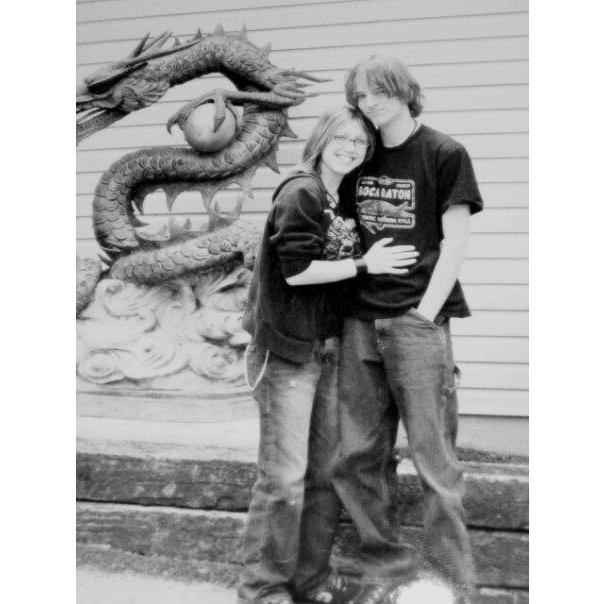 Dragon City, a museum for dragon nerds like us. This is back from when we started going out.