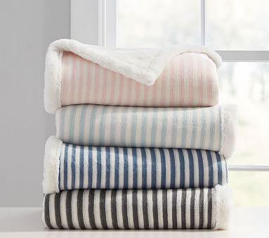 Stripe Fur Baby Blanket