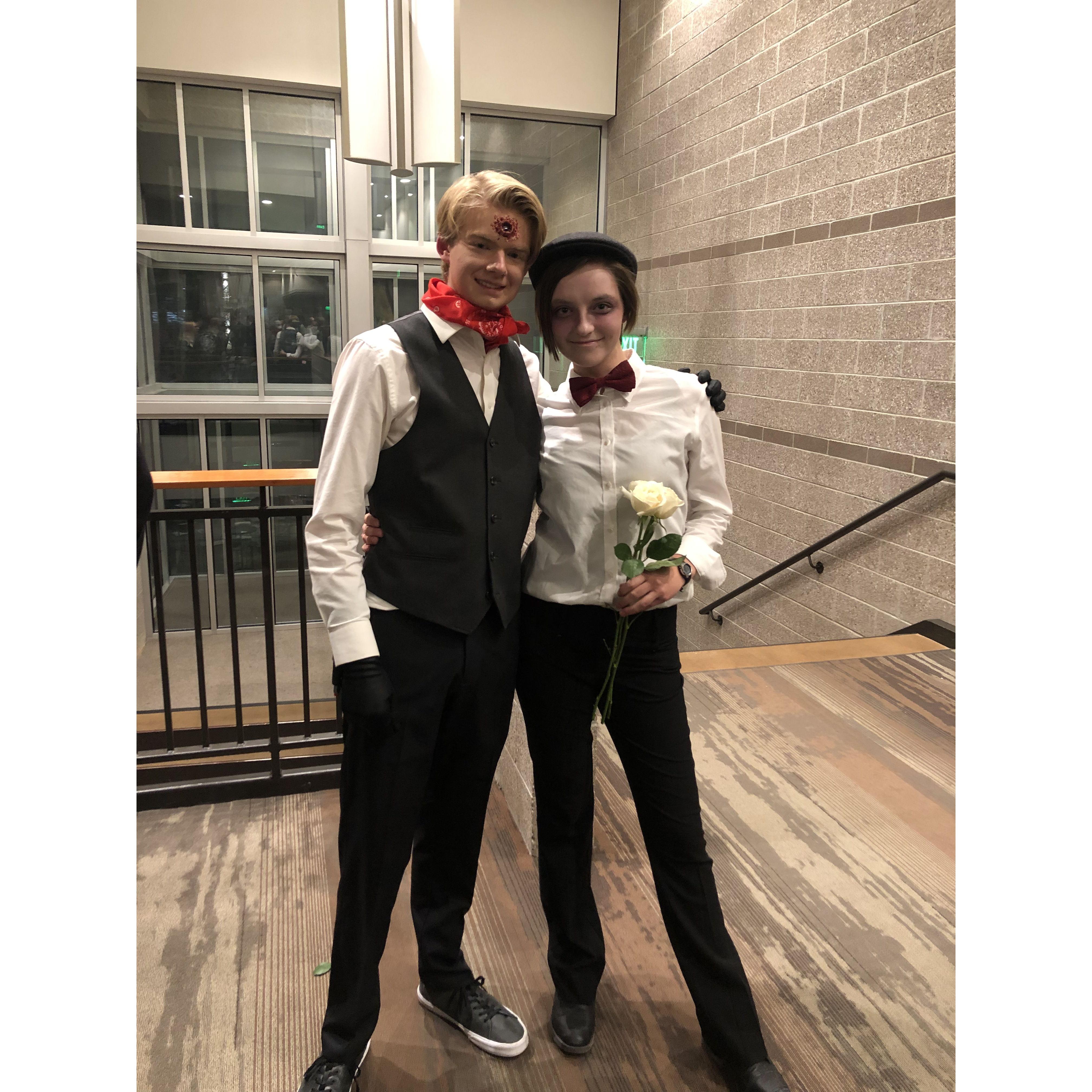 The two of us in the senior year play.