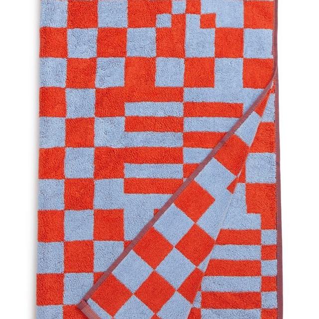 Check Reversible Jacquard Bath Towel