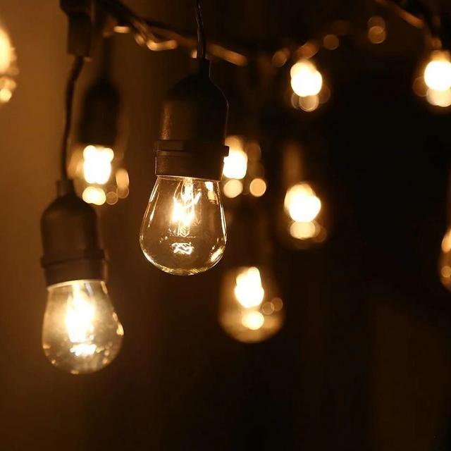 50ft Weatherproof String Lights, 24 Sockets