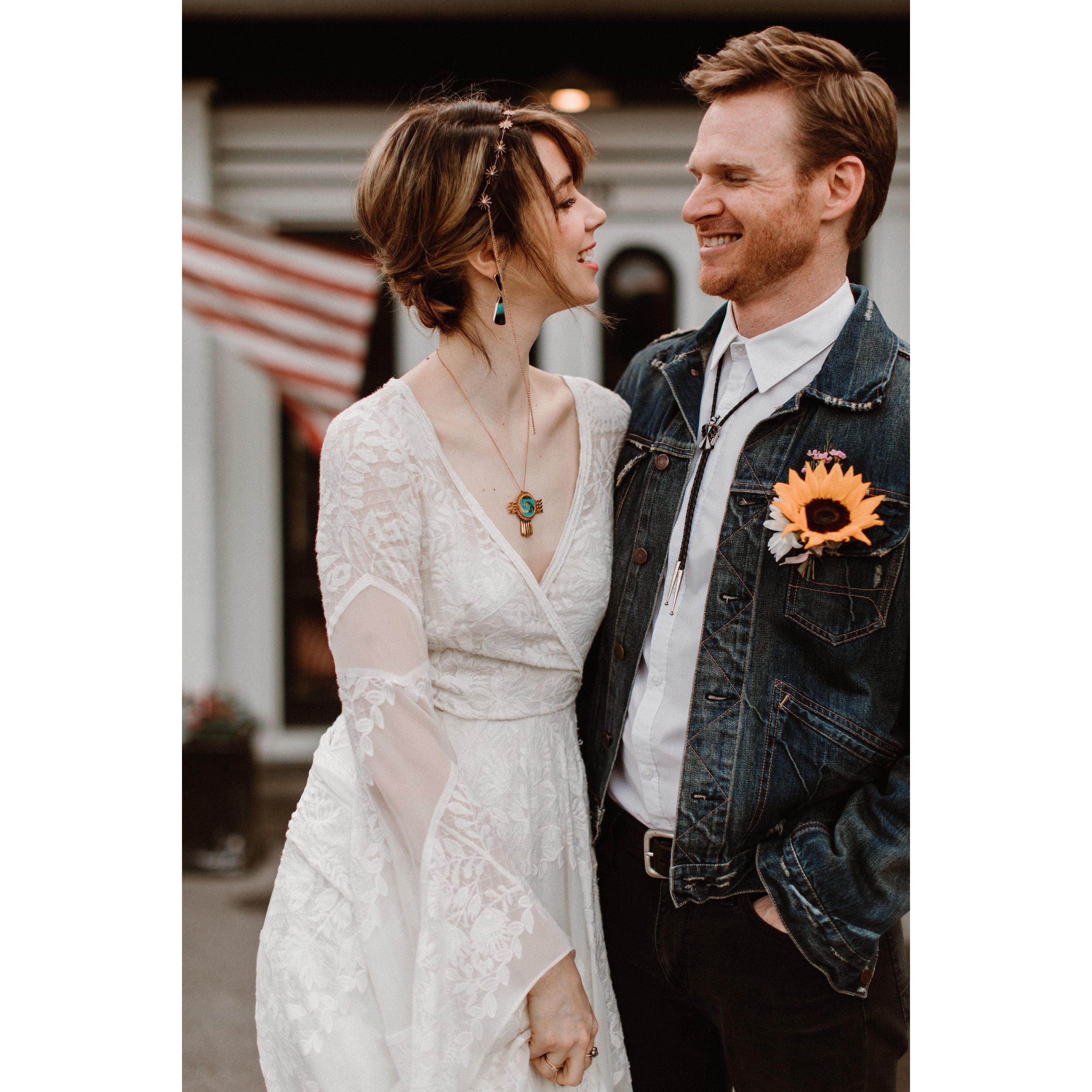 The first time we got "married" and scared out families to death. It's for real this time, we promise!