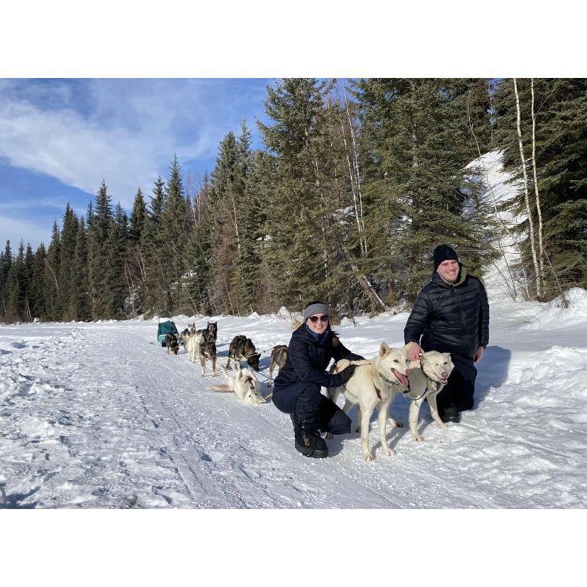 Dog sledding in Alaska