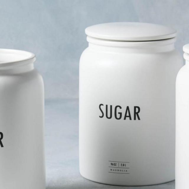 White Ceramic Modern Canister
