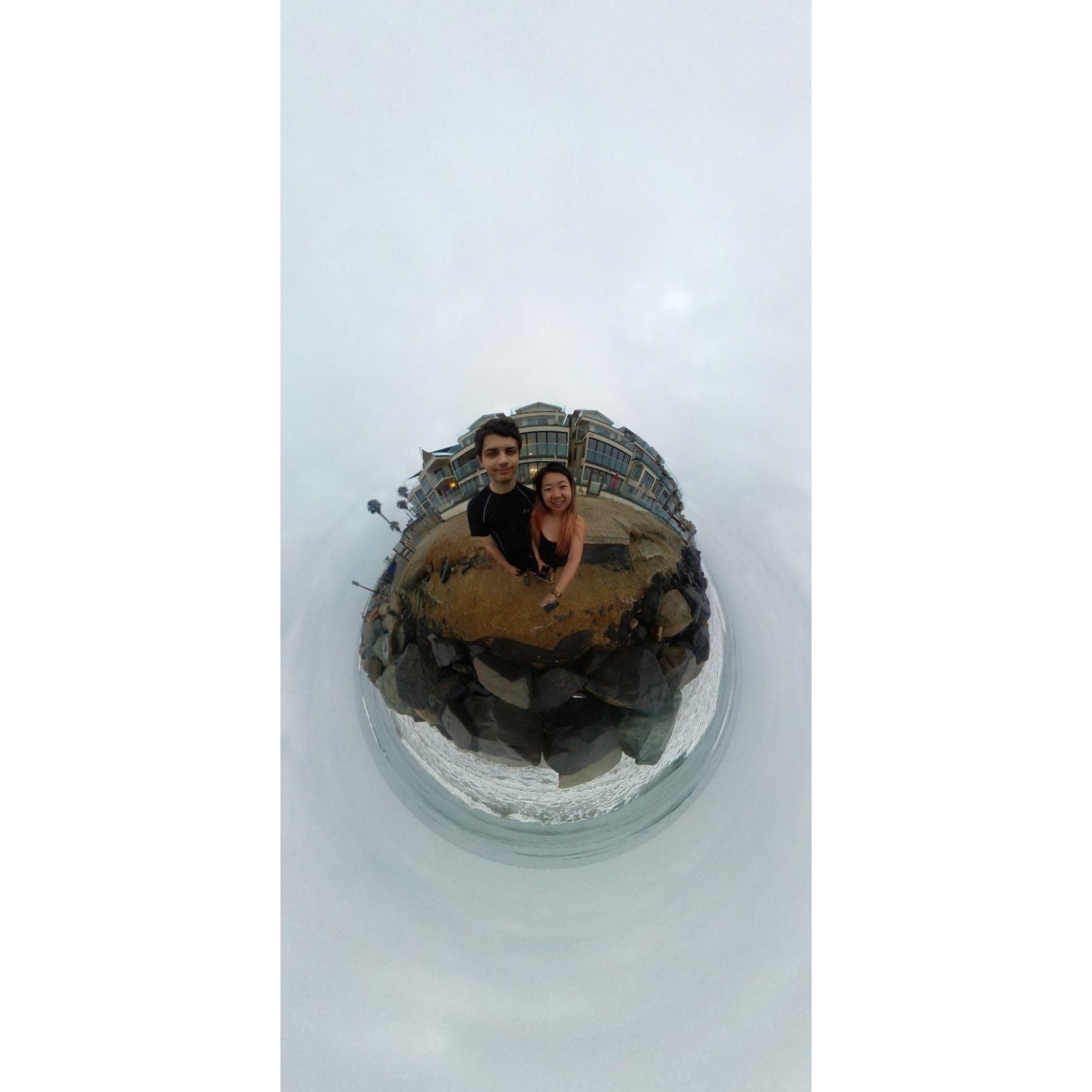 Us during a Shapiro lab retreat at the edge of the ocean.
