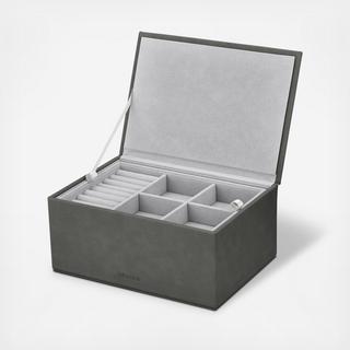 Sahla Faux Suede Large Jewelry Box
