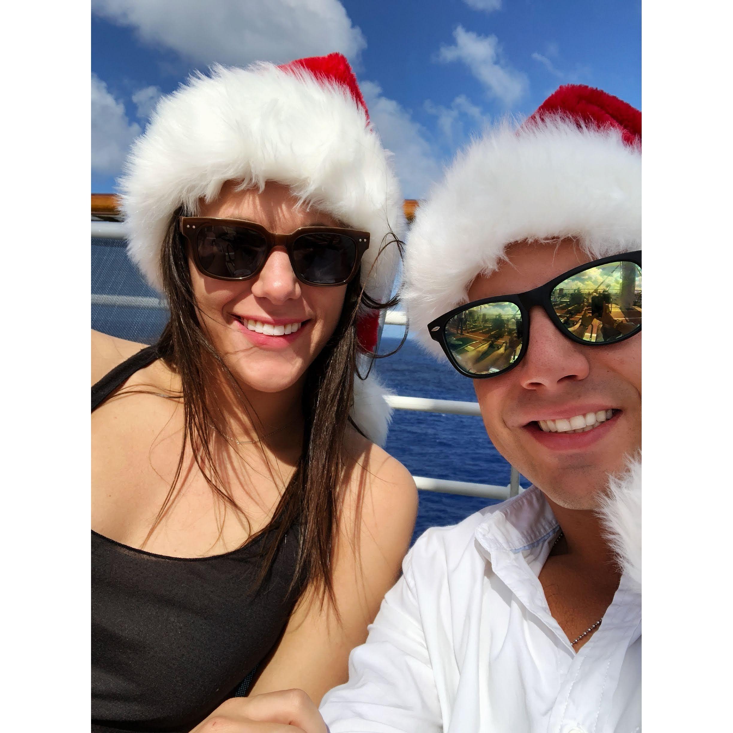 Spent our first Christmas together on a cruise! December 2017