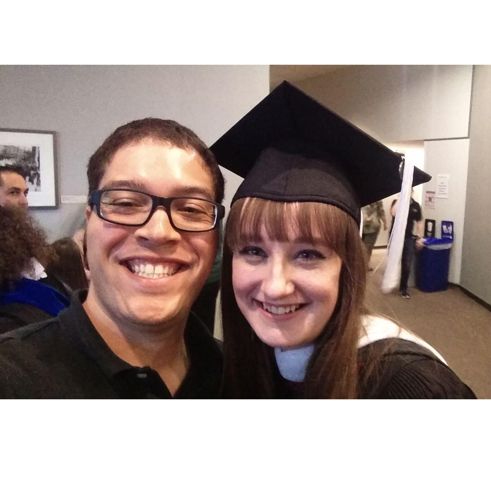 Aaron was very supportive, especially when school came first and took up a lot of Alysha's time.
