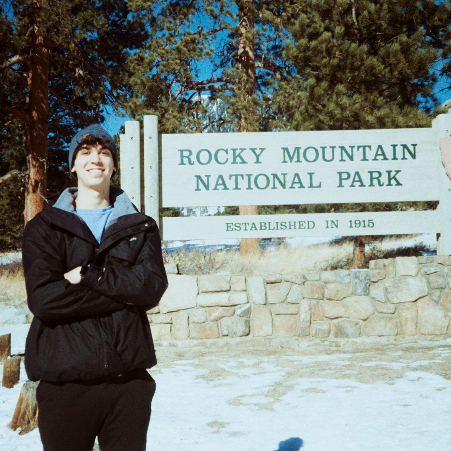 Estes Park, February, 2022. Their first National Park together! It's a goal of M & C's to visit every National Park.