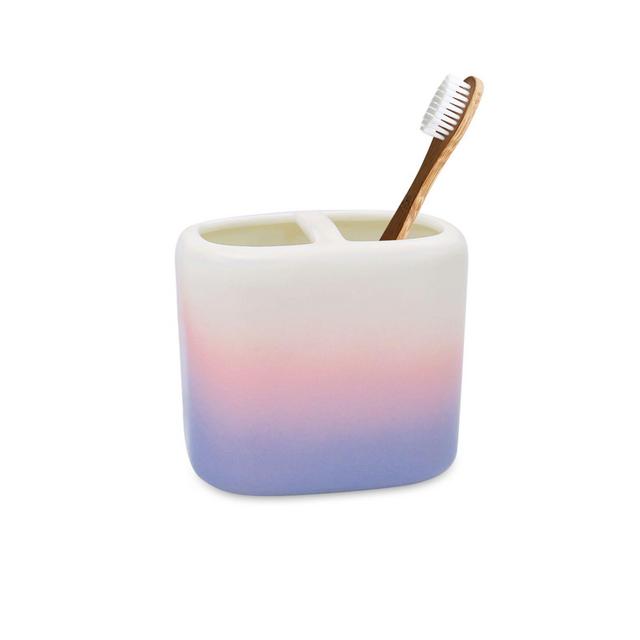 Wild Sage™ Carissa Colorwash Ceramic Toothbrush Holder in Peach