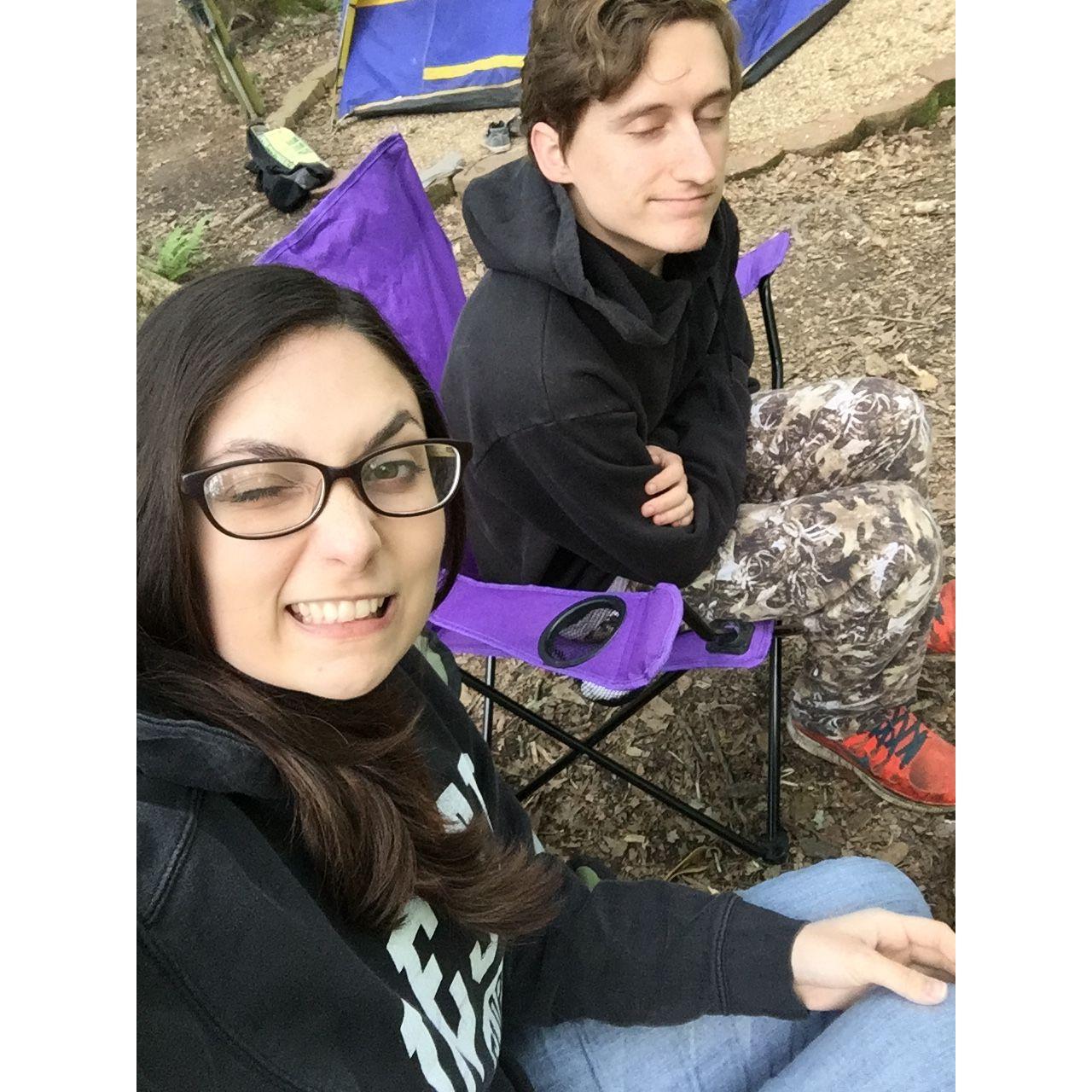 (2016) We went camping. Chaning loved it. :^)