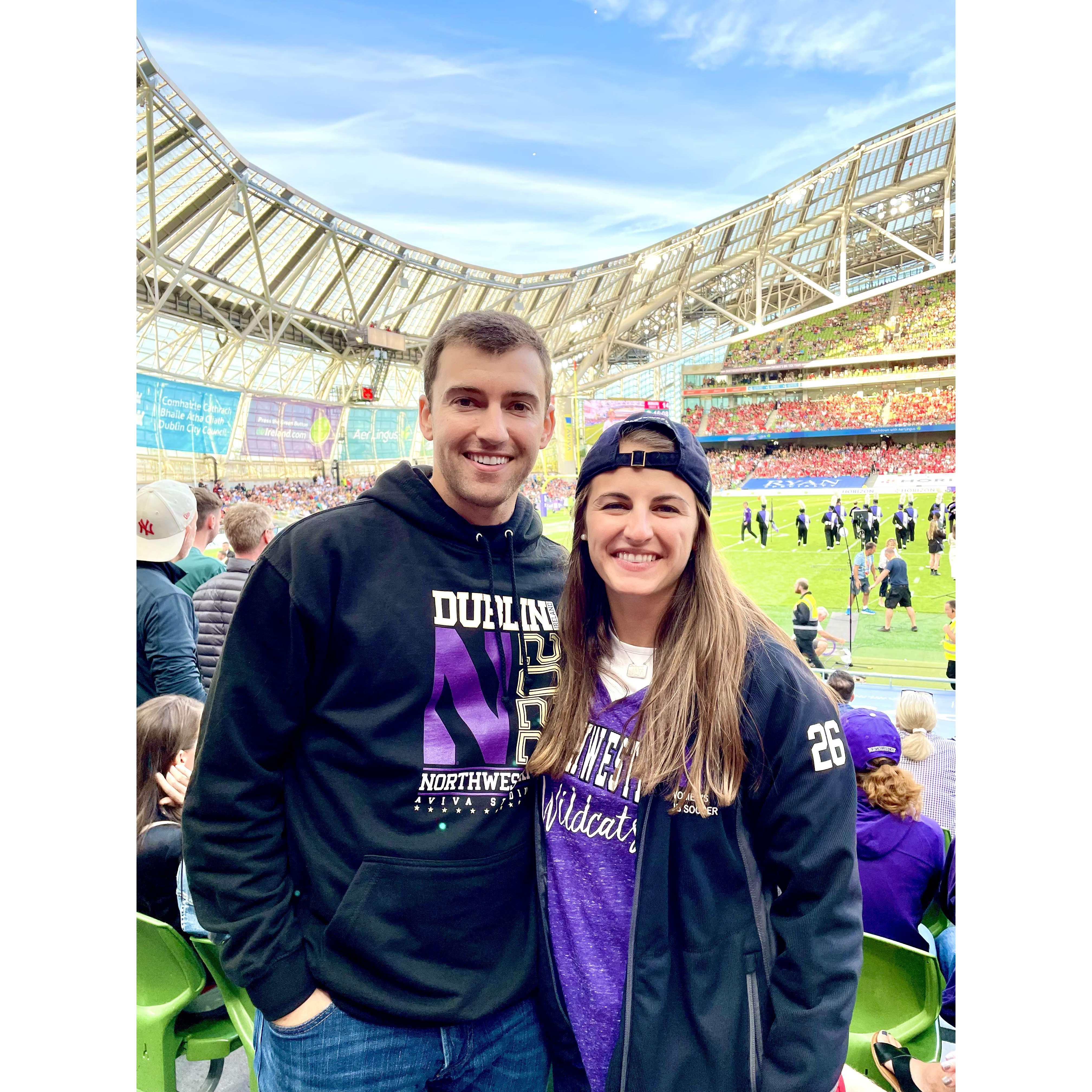 Cheering on the 'Cats in Dublin