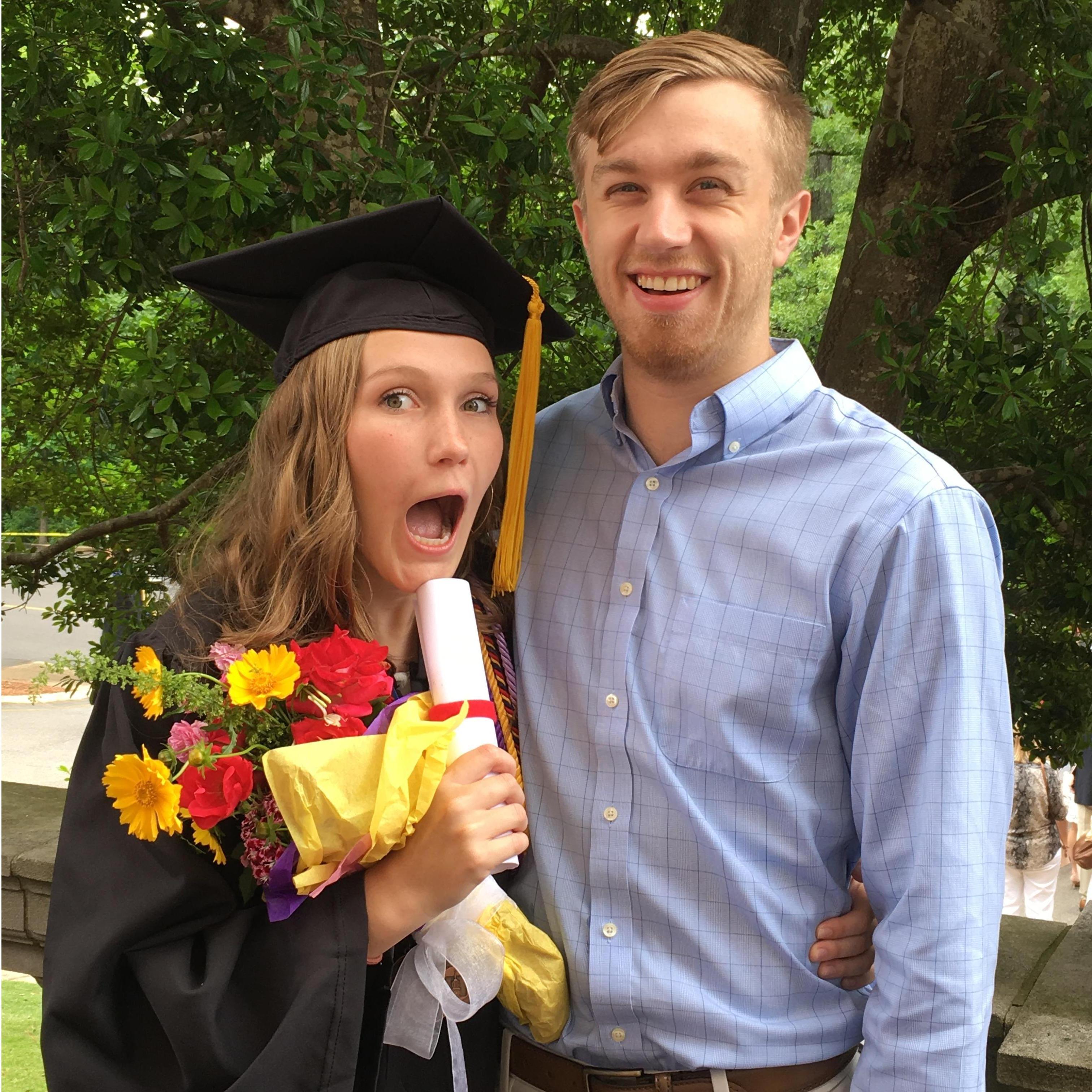 We got to go to eachothers' graduations. Thanks Samford for helping us find eachother!