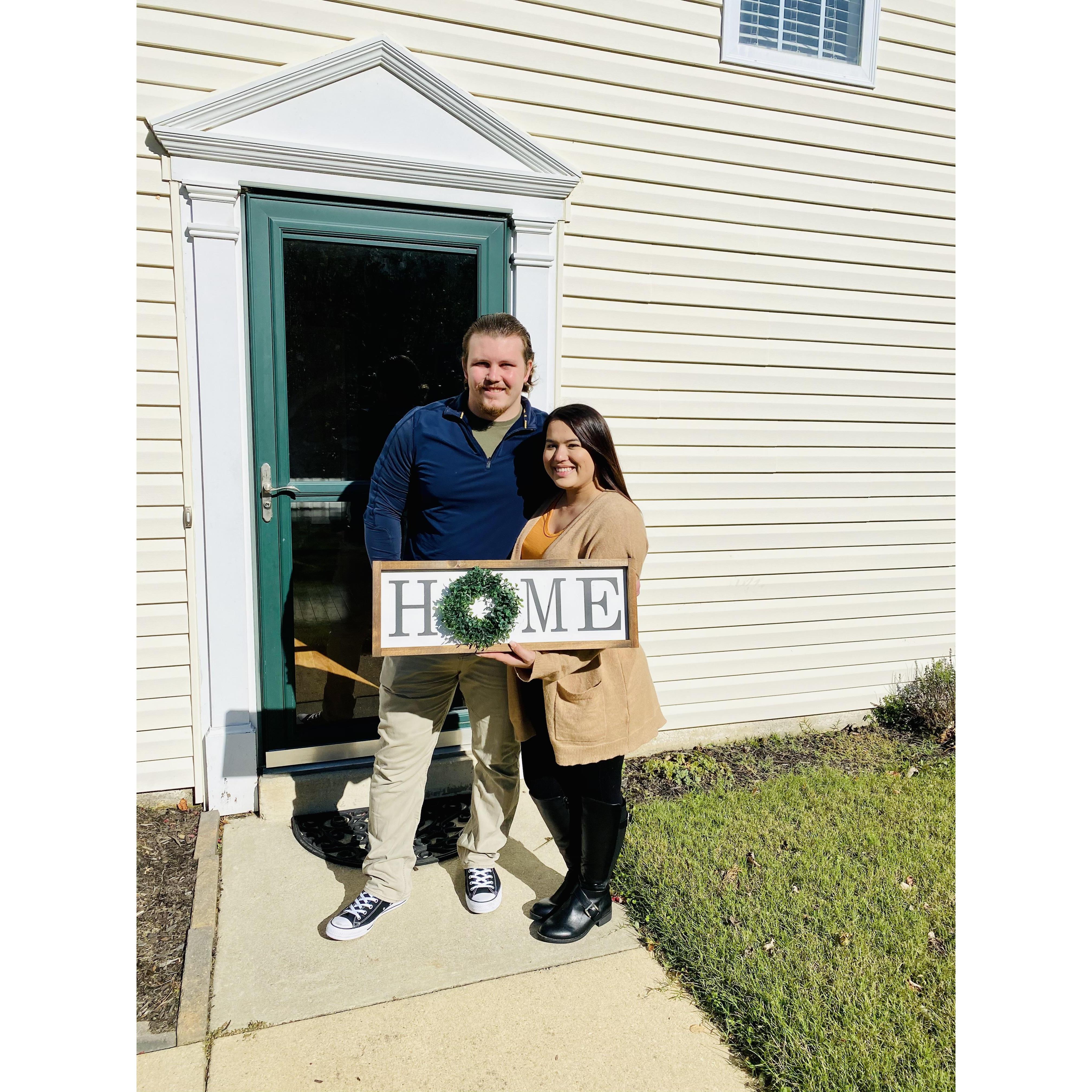 The day we closed on our first house in 2020!