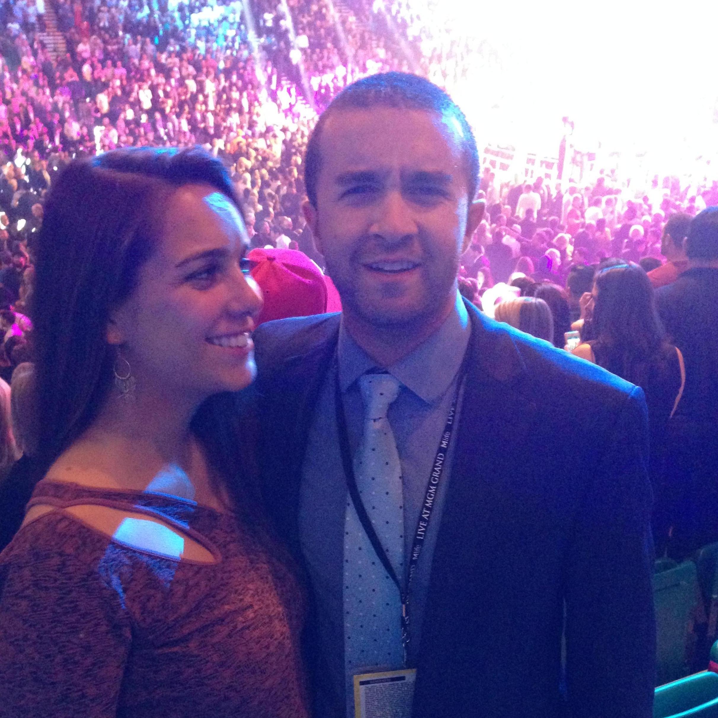 Our first date at the Mayweather Pacquiao fight (we were babies!)