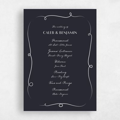 Ebony, Black Wedding Program - Kasey