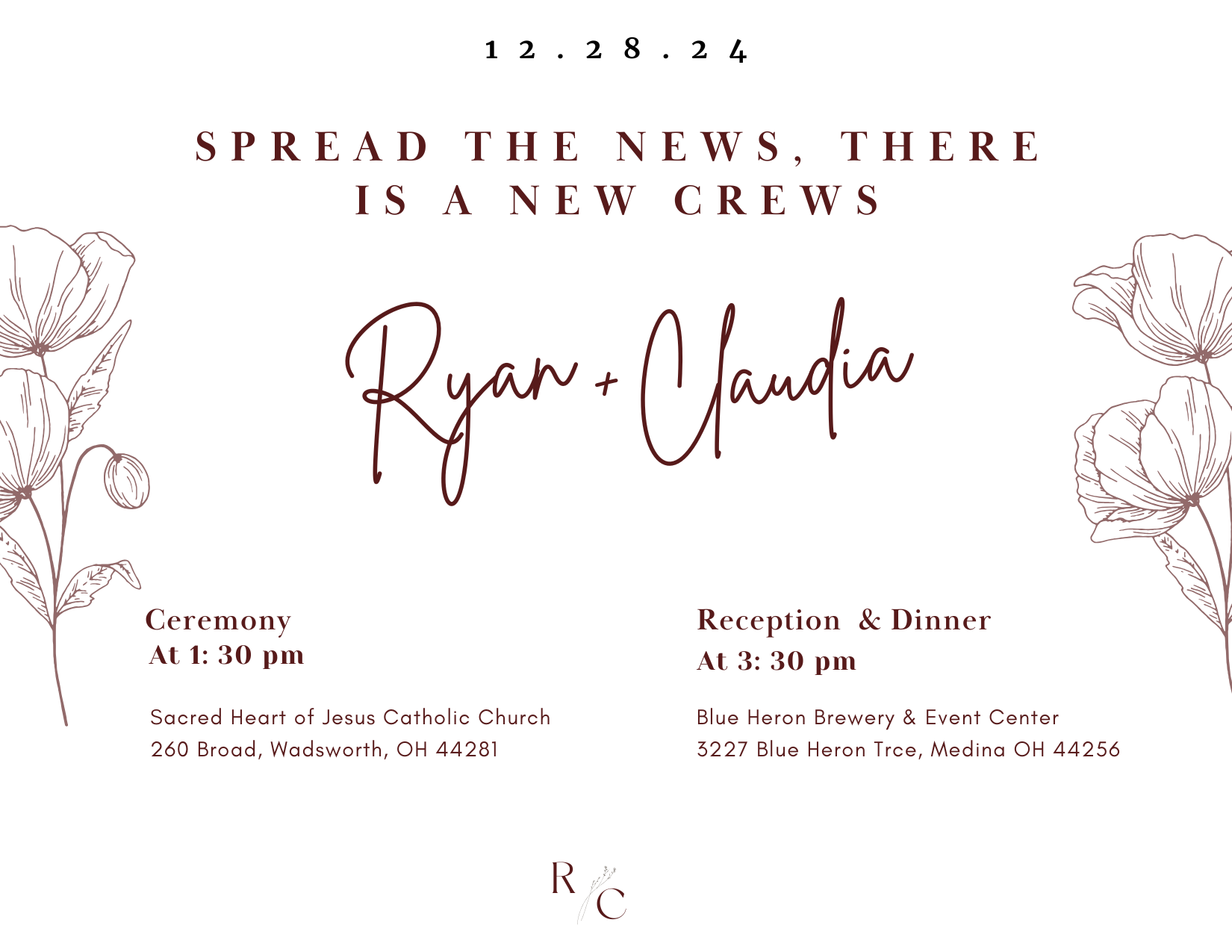 The Wedding Website of Ryan Thomas Crews and Claudia Tarmeno
