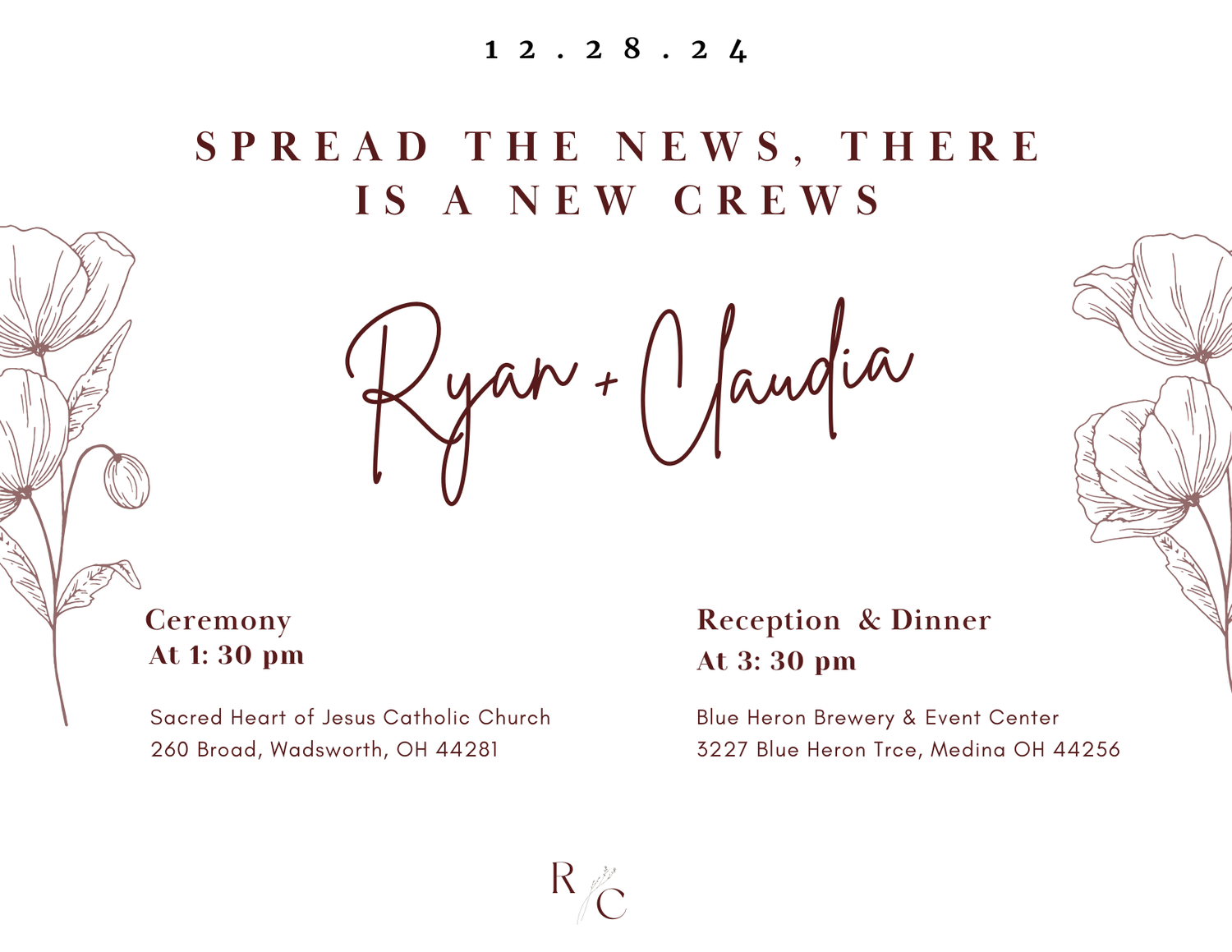 The Wedding Website of Ryan Thomas Crews and Claudia Tarmeno