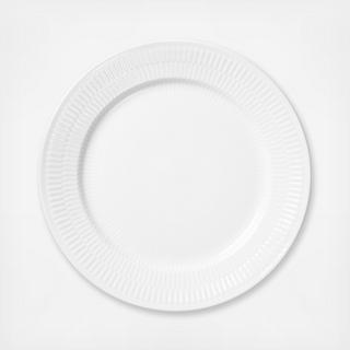 White Fluted Dinner Plate