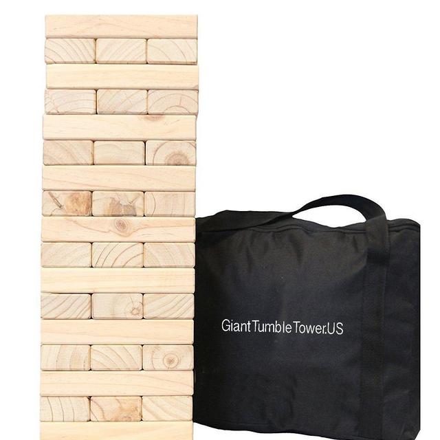 Giant Wooden Block Tower - Jumbo Toppling Tower - Extra Large Stacking Game - Ultimate XL Edition - Tumbling Block Game - For All Ages - 54 Pieces - Stacks Higher than 4 Feet During Play!