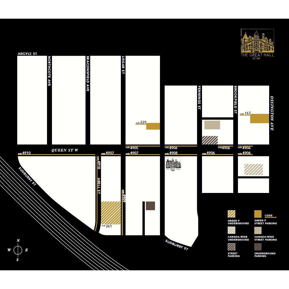 Great Hall Parking Map