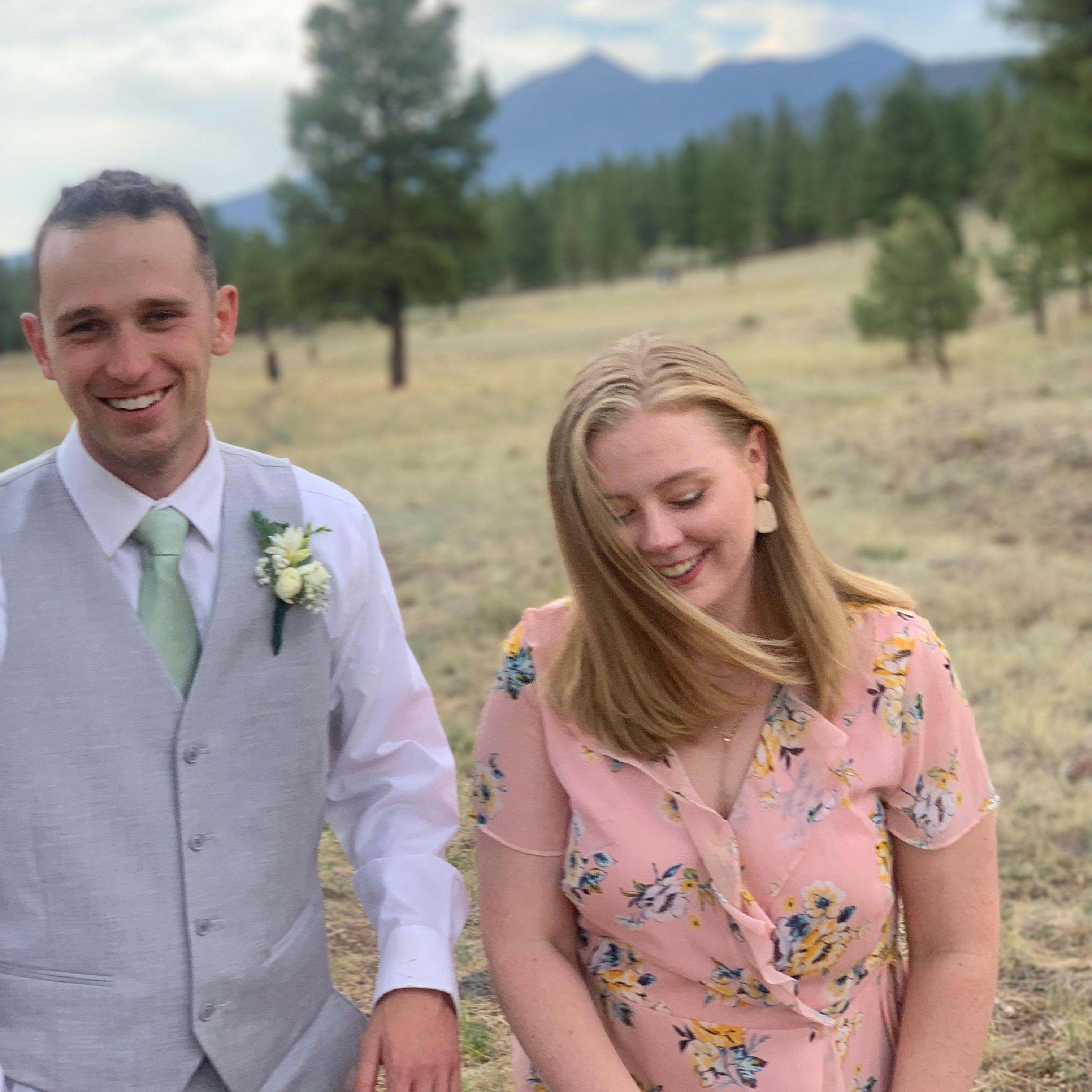 Having a good time at our friends' Sam and Emily's wedding! The last wedding before our very own :)