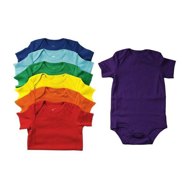 Short Sleeve Babysuit Bundle, Rainbow Mix