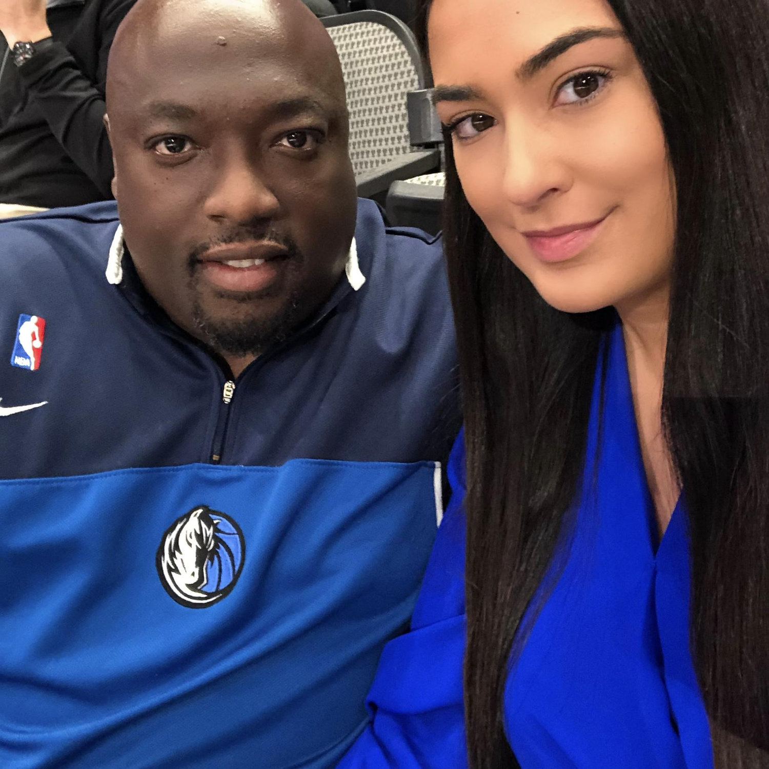 Mavs game sitting courtside