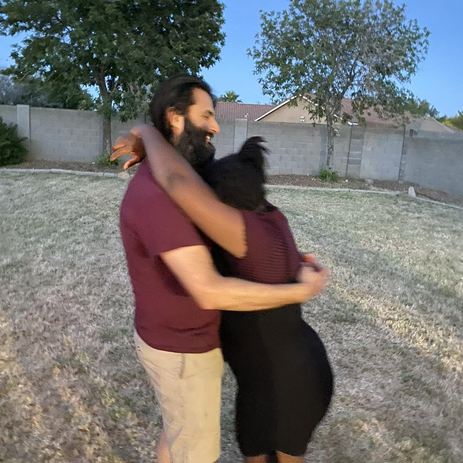 A candid moment my Aunt Sherry snapped of us! 🥹🥰