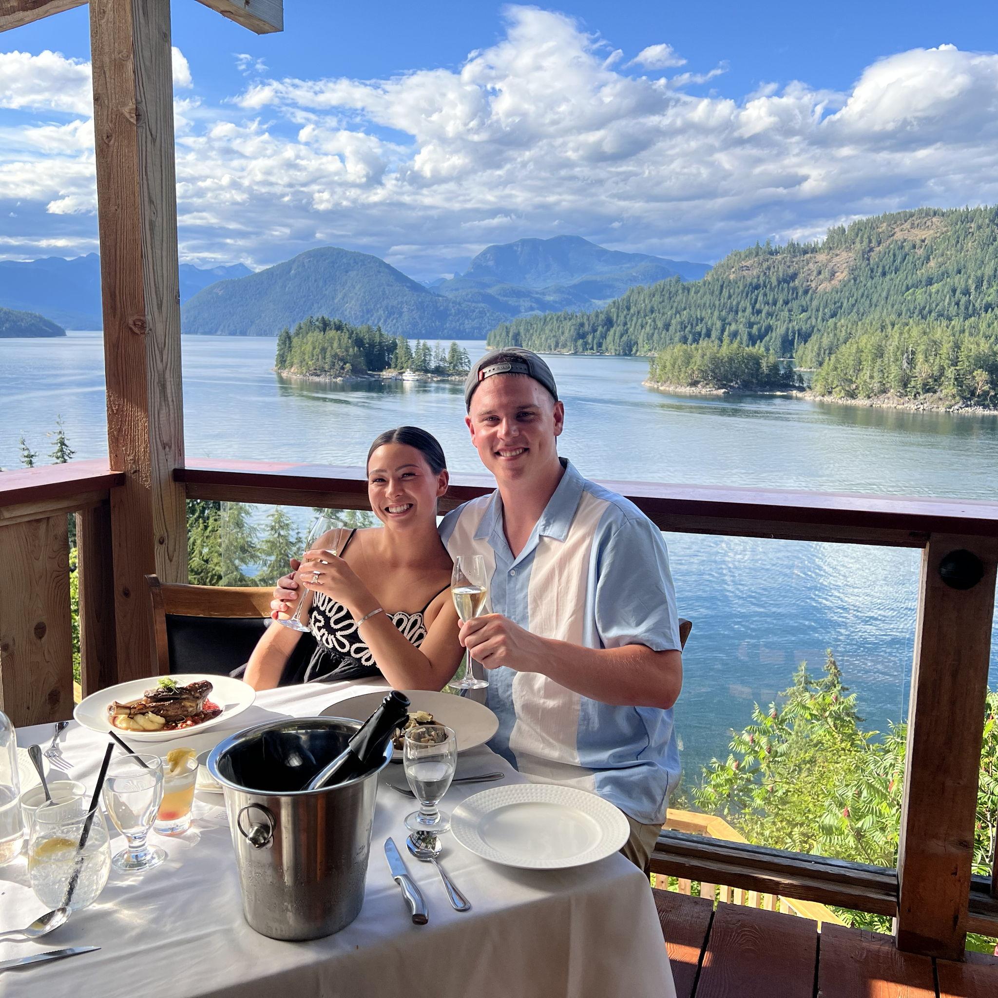 Engagement trip dinner!