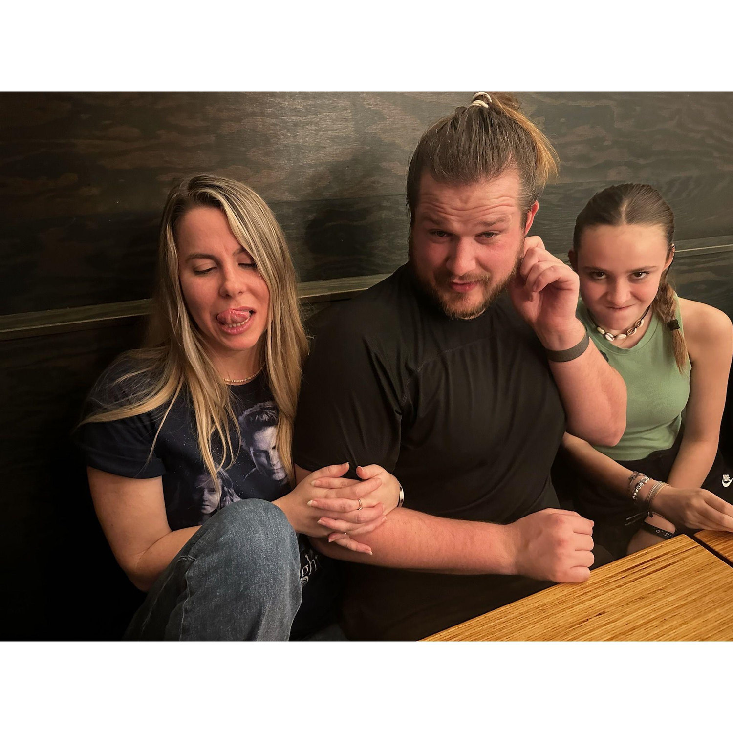 This dark, corner booth at Torchy's is a big part of our love story. The little Torchy's devil that hangs above the booth witnessed us falling in love over a year of happy hours <3